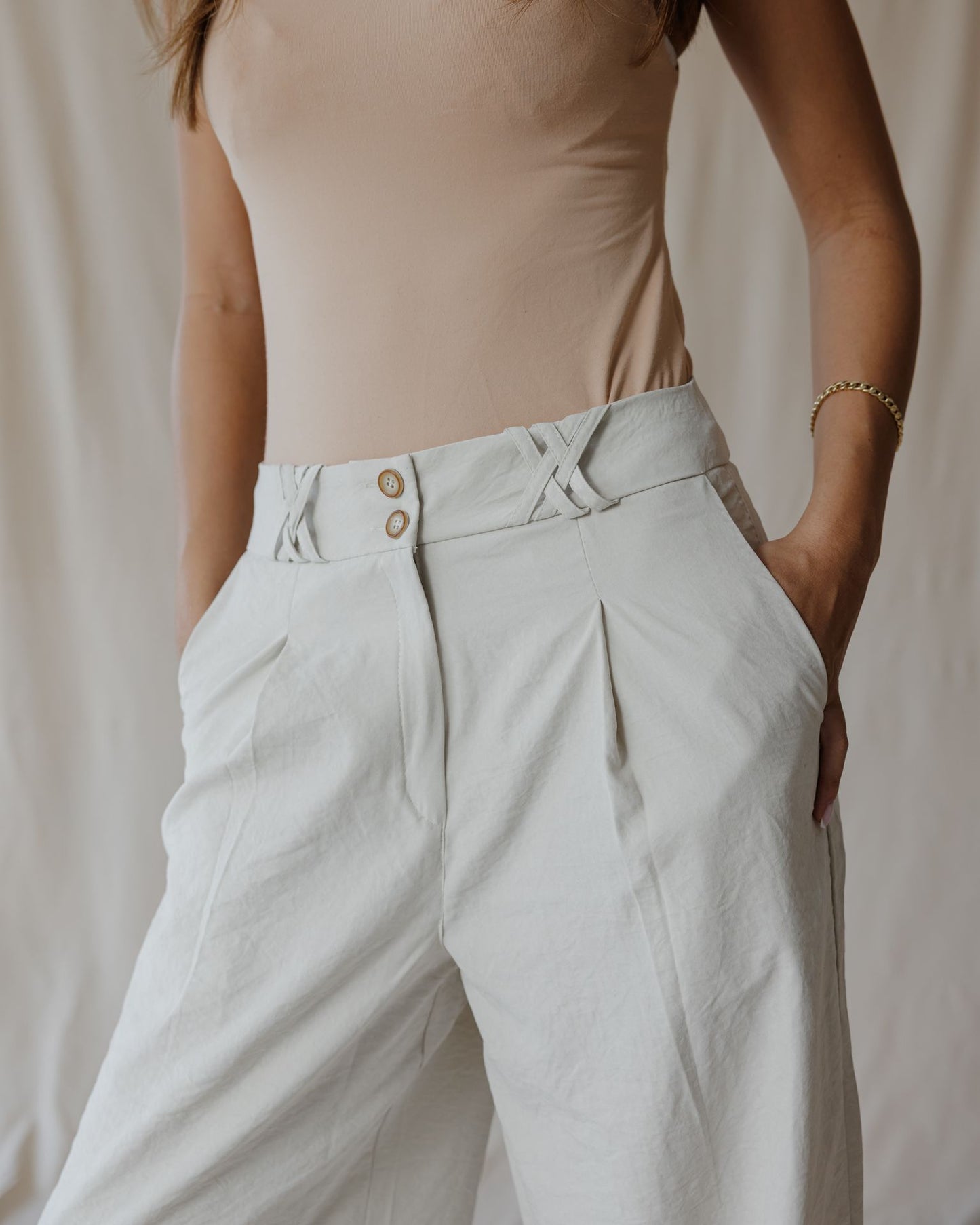 Pantalones X Stitch Blancos
