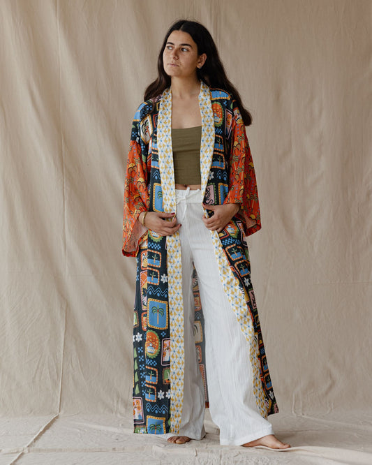 Rooted Legacy Satin Kimono