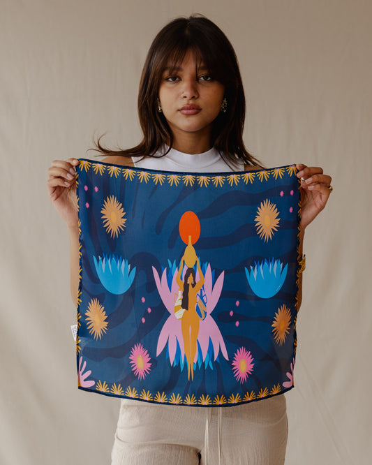 Egyptian Goddess Energy Scarf In Blue