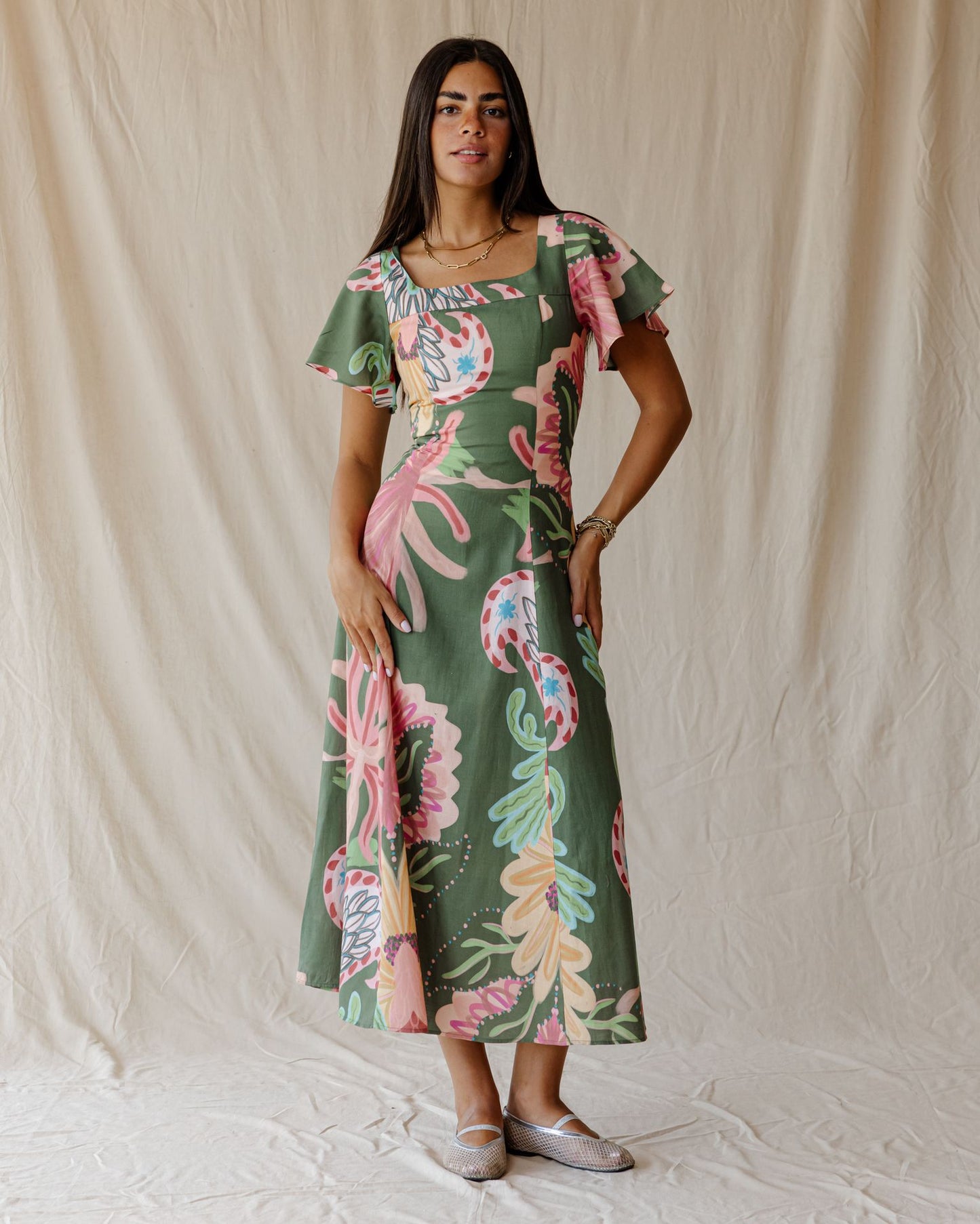 Sundrift Dress In Green