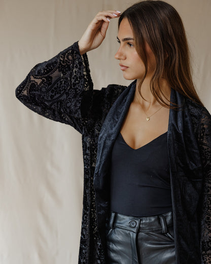 Whisper Dreamcoat Black Cardigan