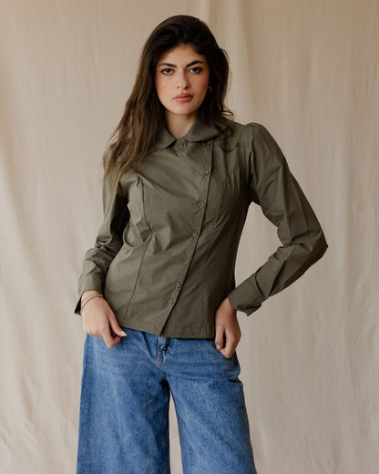 Scallop Muse Olive Shirt