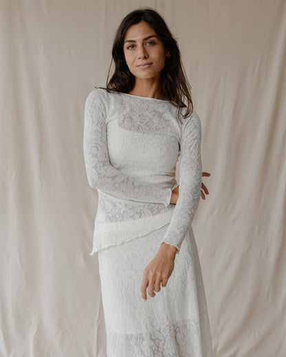 Top de Encaje Moonlight Marfil