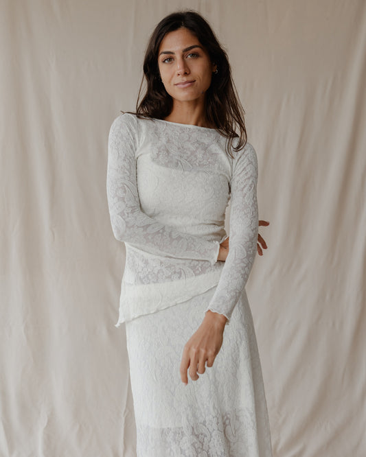 Top de Encaje Moonlight Marfil