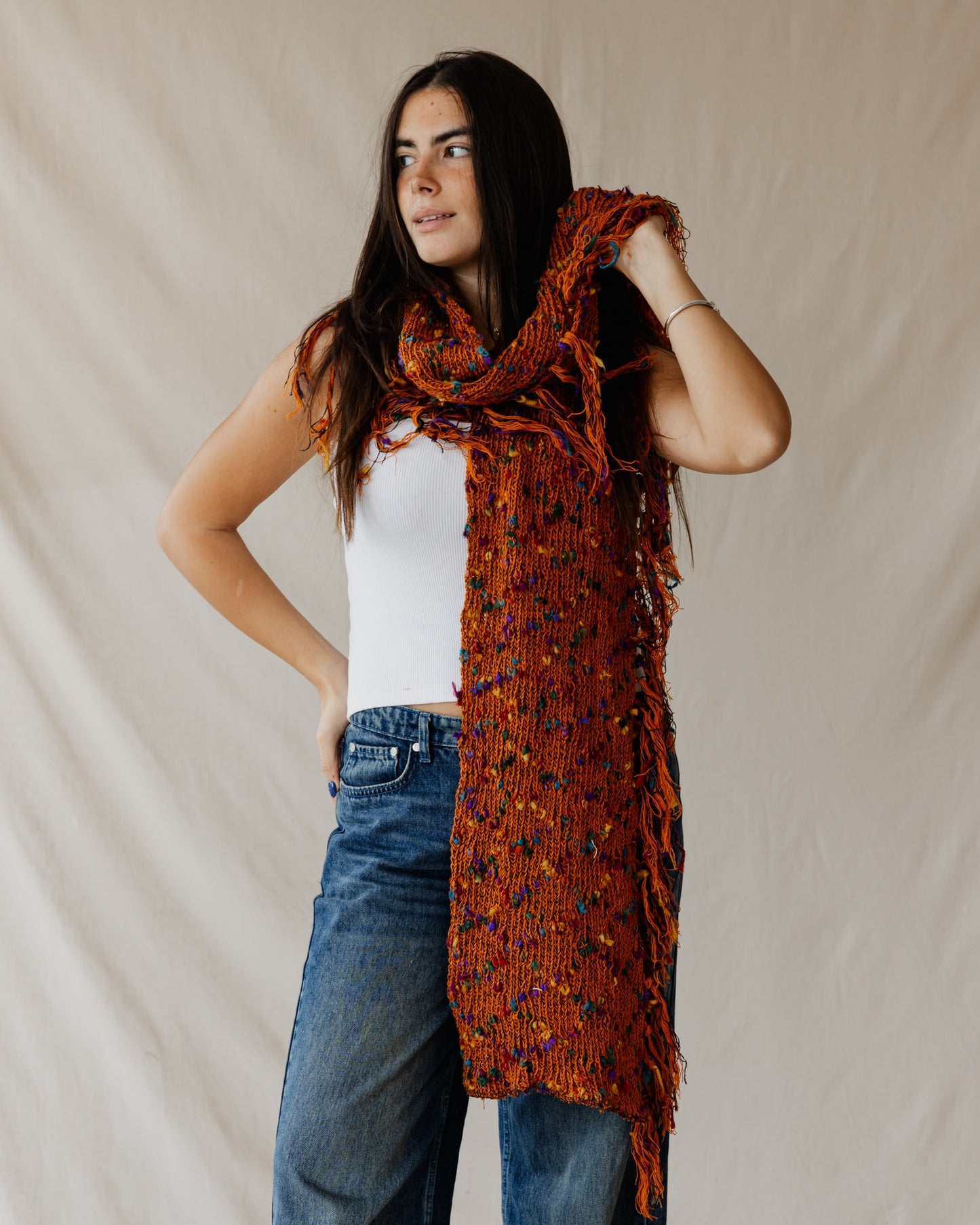 Handmade Speckled Sunset Scarf