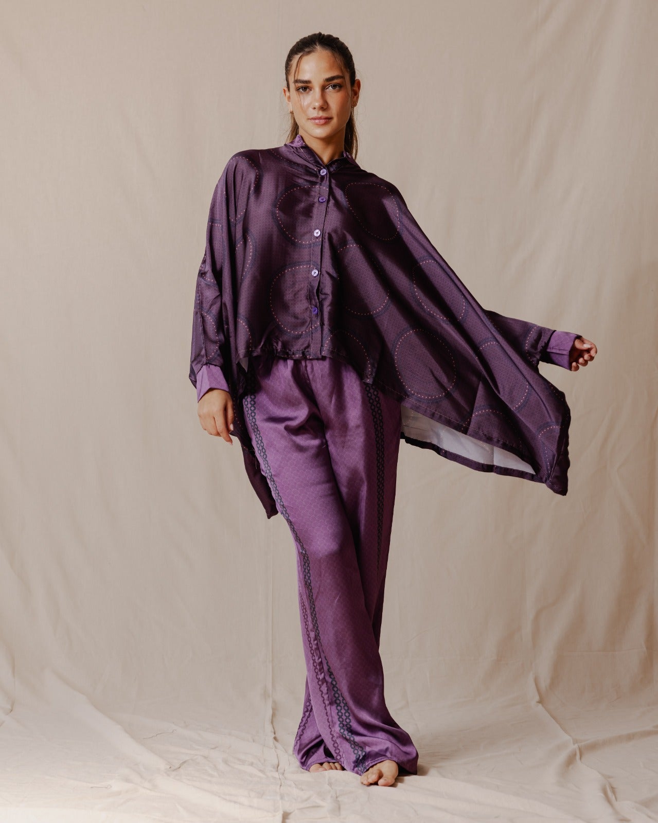 Líneas geométricas Cape Set Purple