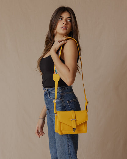 Bolso bandolera Town color mostaza