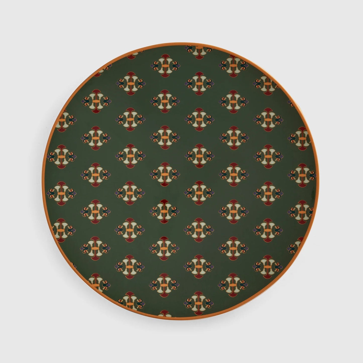 Plato de Servicio Lotus Verde Oscuro