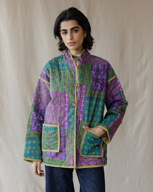 Lavender Blossoms Oversized Jacket