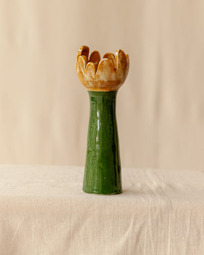 Aura Yellow Candle Holder