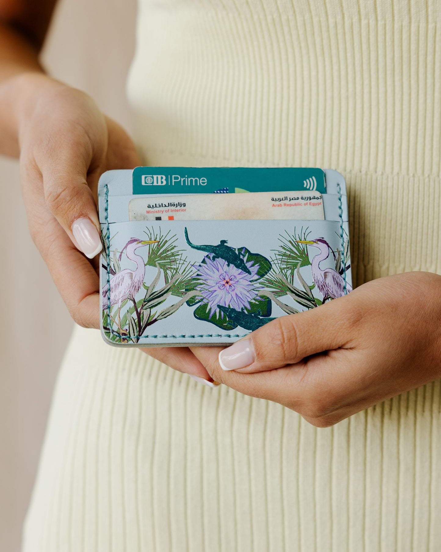 PALMA x VERYNILE Croco Blue Card Holder