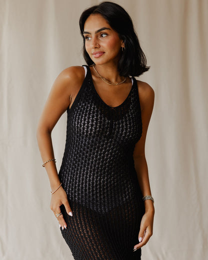 Robe en tricot noir Haven