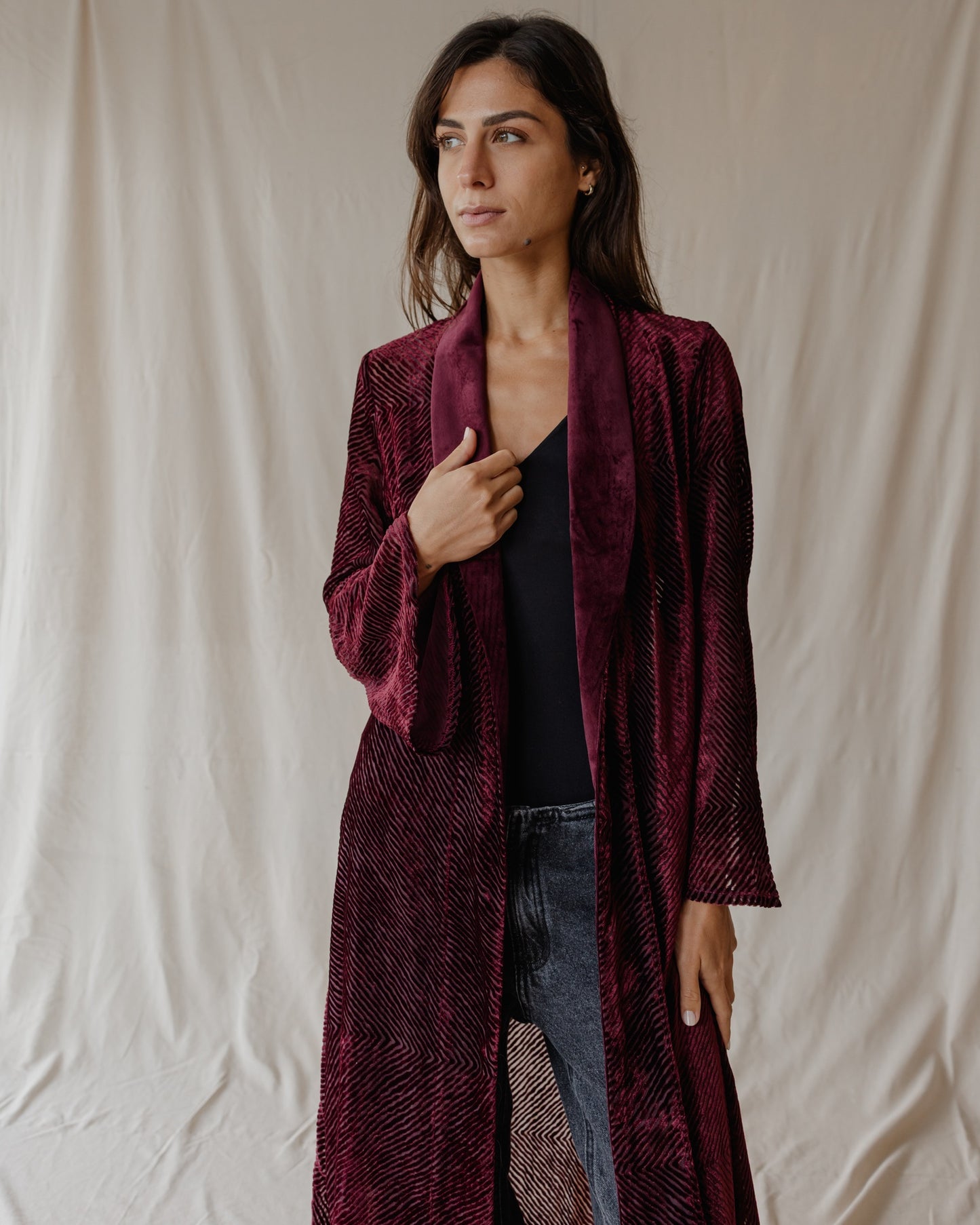 Wine Ripple Dreamcoat Cardigan