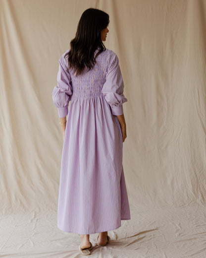 Ganni Purple Stripe Dress