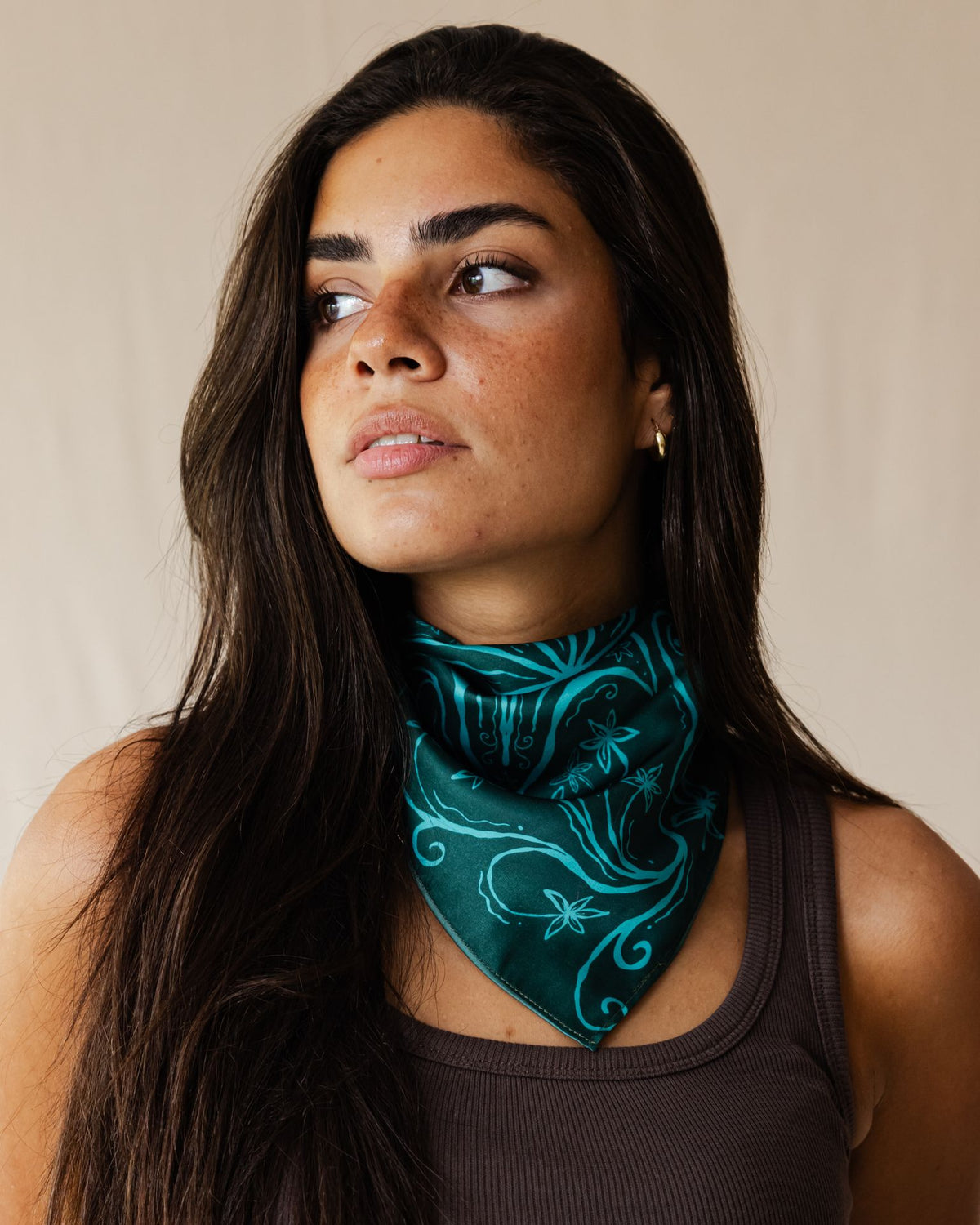 Weaving Earth Scarf In Green