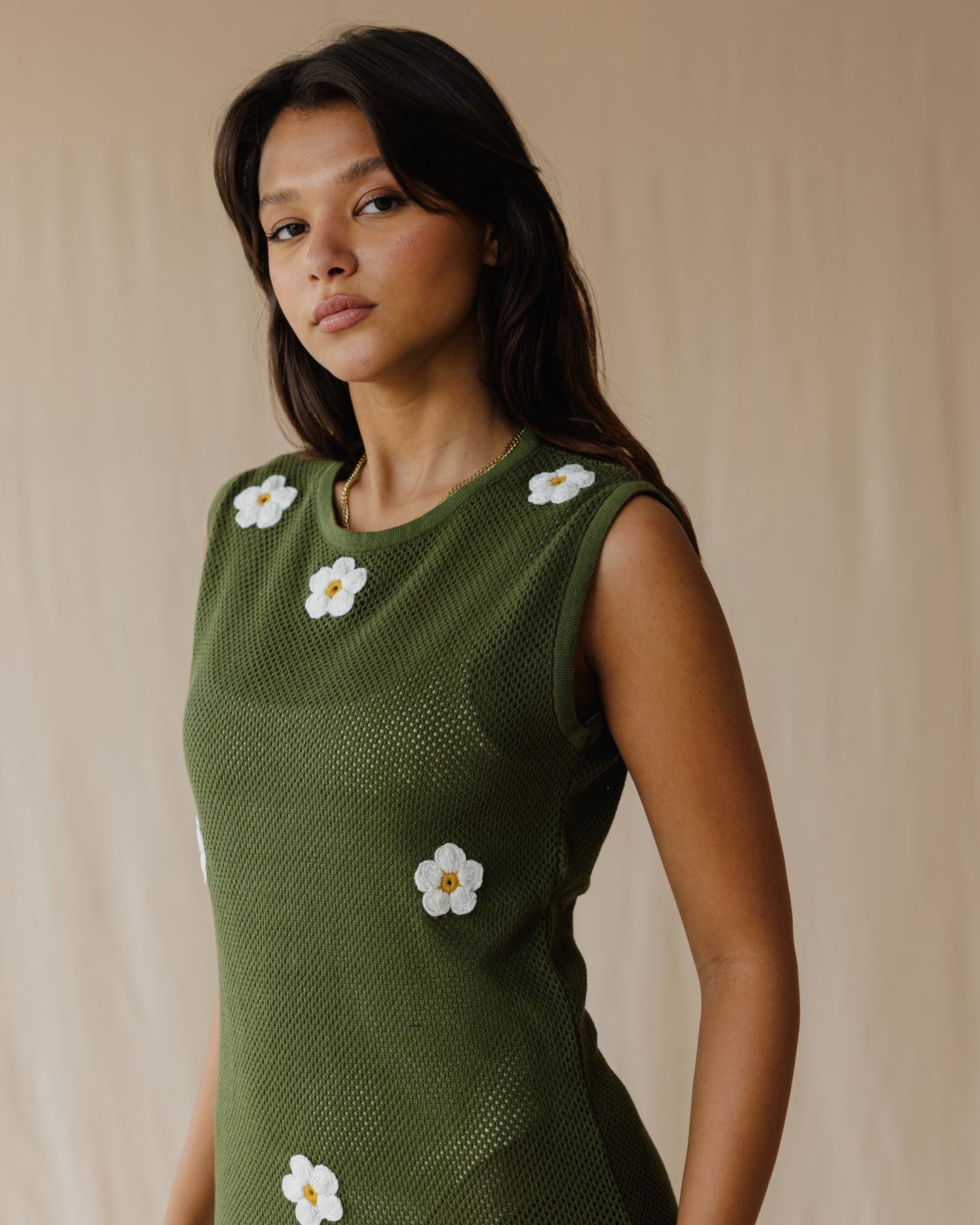 Abito Olive Daisy Drift