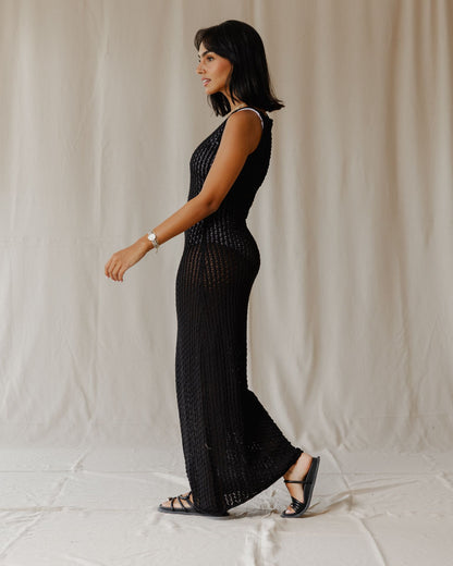 Robe en tricot noir Haven