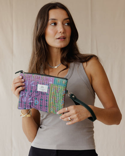 Lavender Blossoms Quilted Pouch