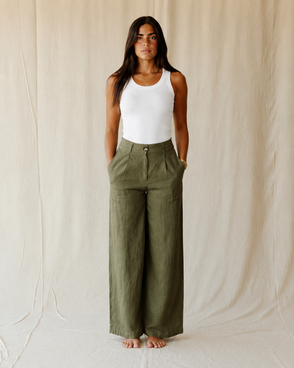 Rooted Olive Pants