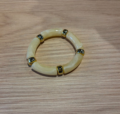 Small Studed White Bracelet