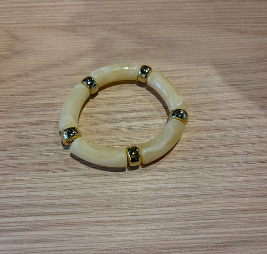 Small Studed White Bracelet