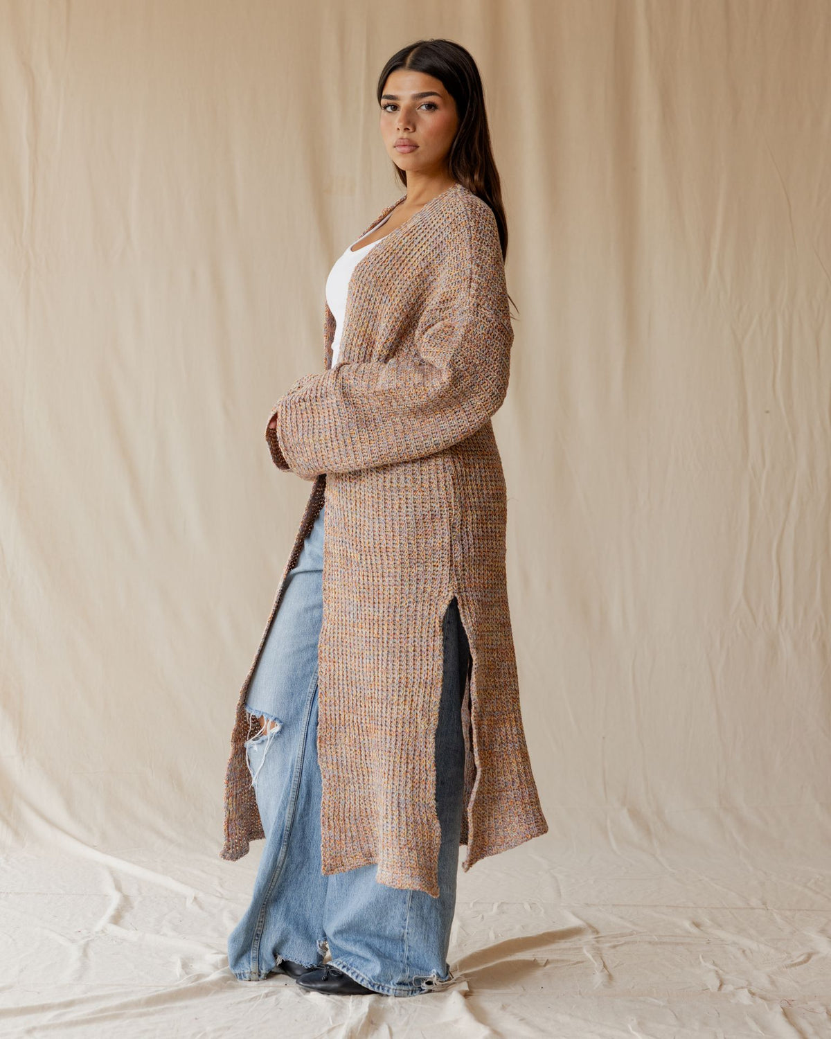 Dusty Rose Drift Cardigan