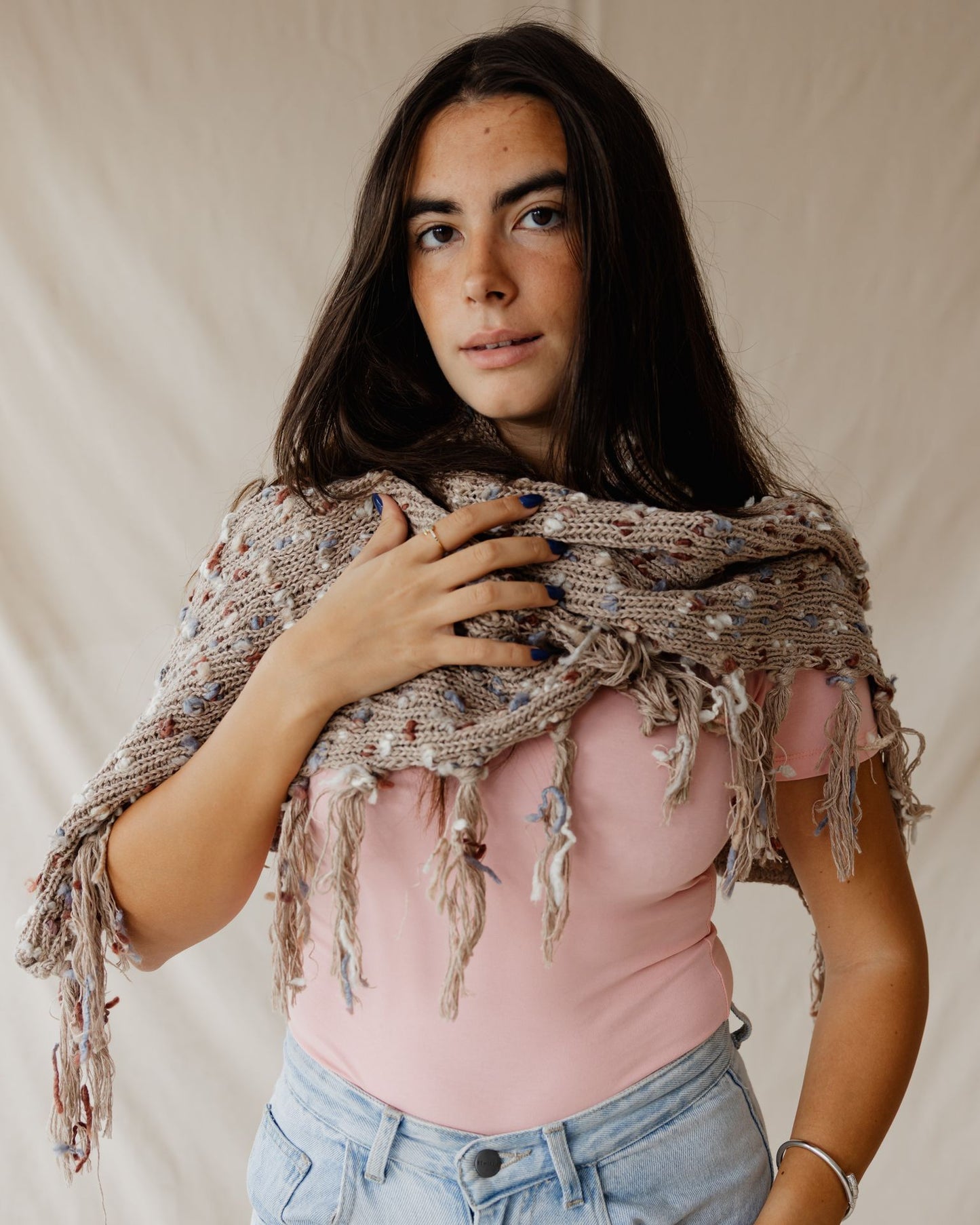 Handmade Speckled Sand Scarf