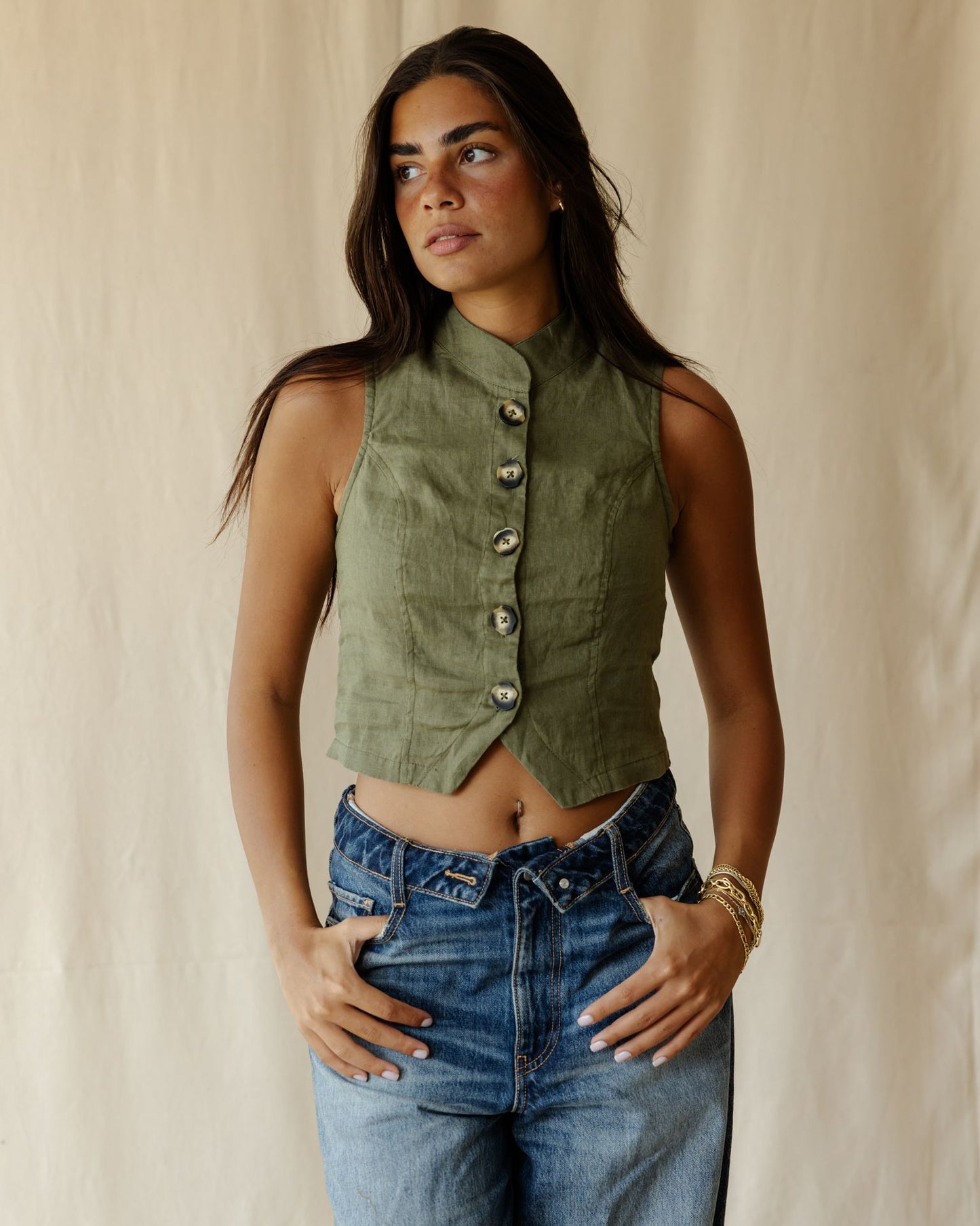 Elna Olive Vest