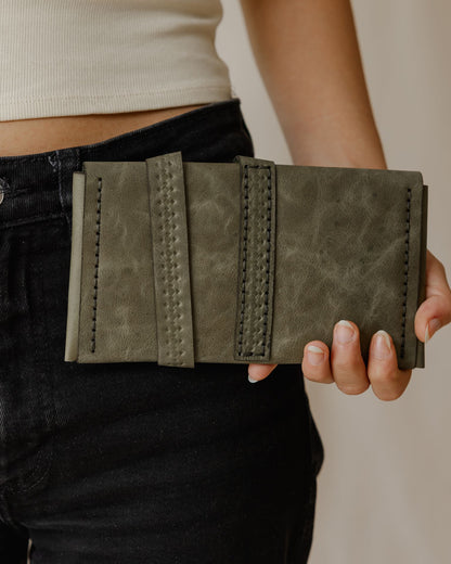 Mahalla Genuine Purse Light Olive