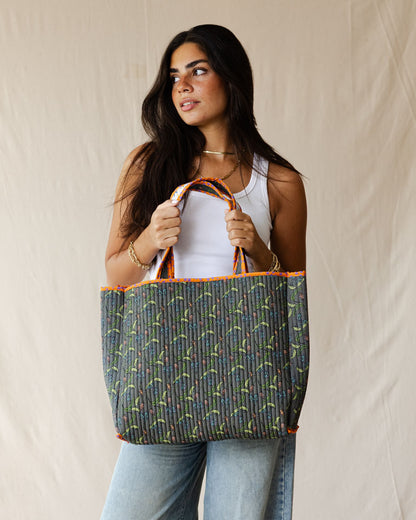 Birds Of A Feather Quilted Tote Bag