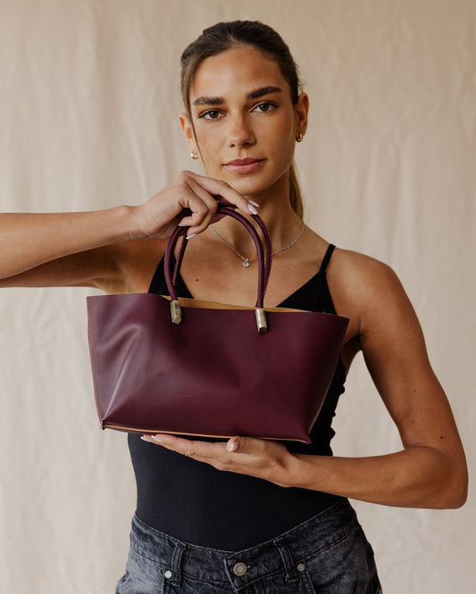 The Luce Genuine Bag In Burgundy