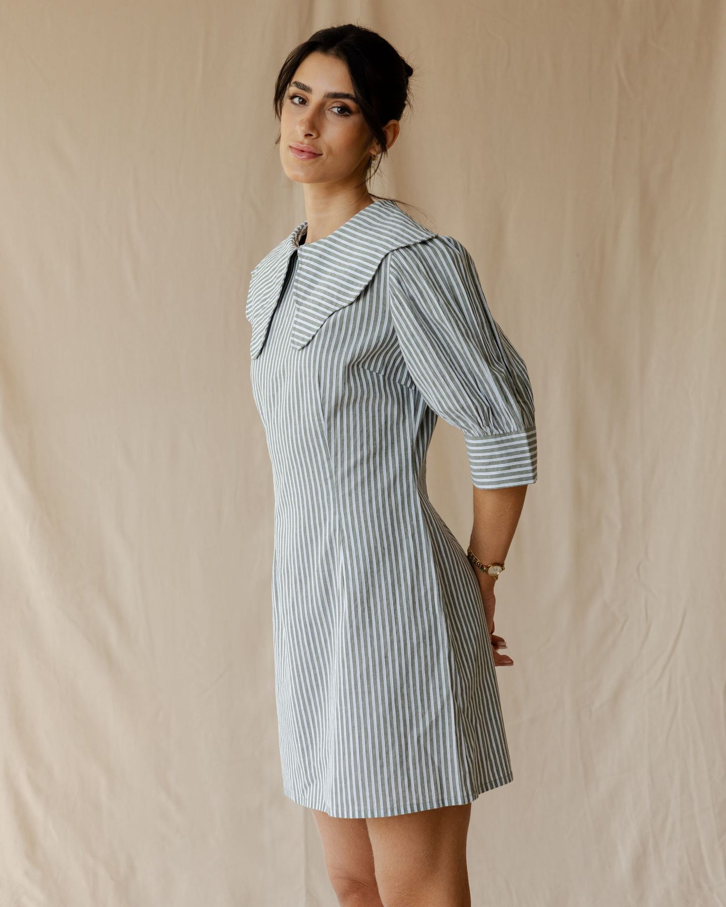 The Petite Poise Sage Green Dress