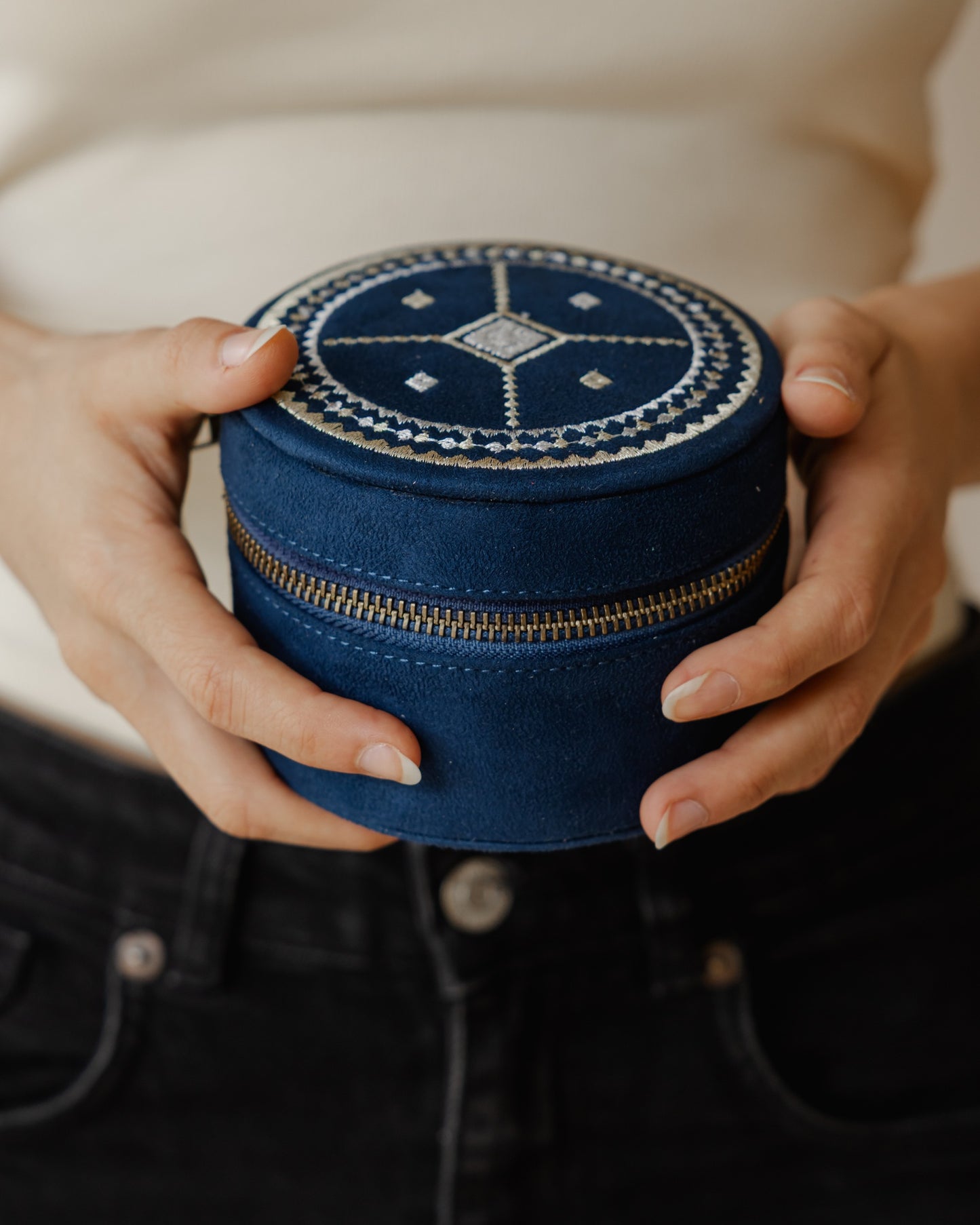 Scatola portagioie Ethnica blu navy