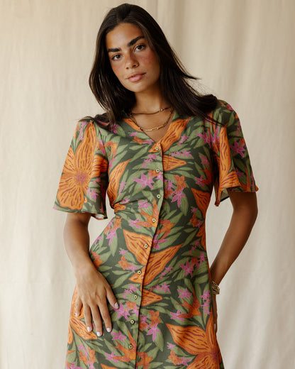 Botanical Garden Dress In Green