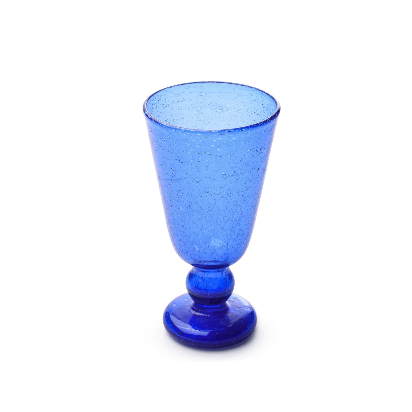 Vaso de Cristal con Fondo Grueso (Azul)