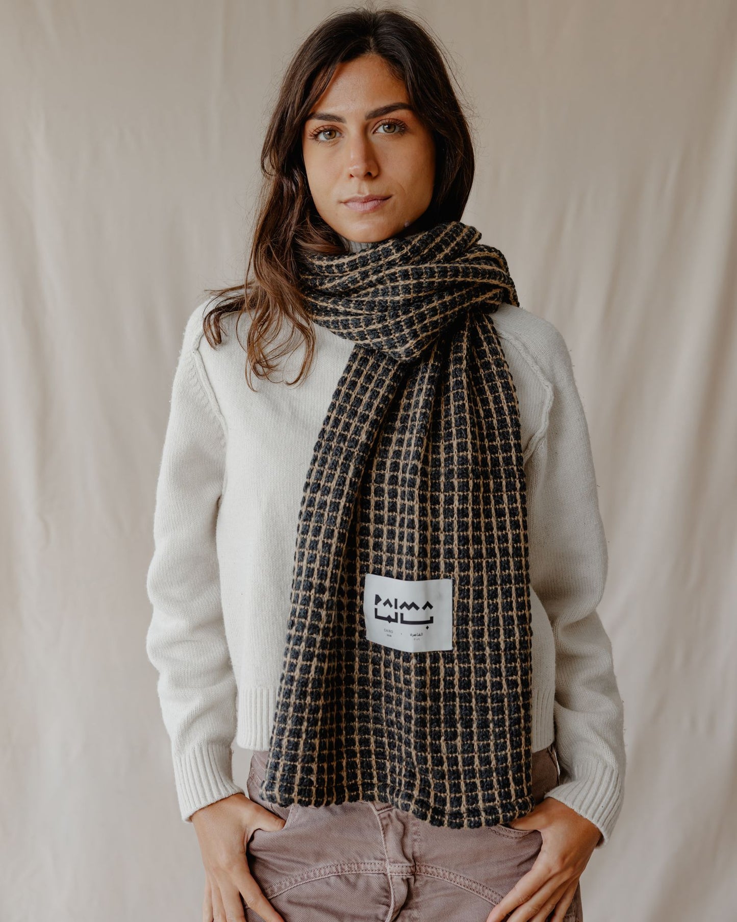 Urban Grid Winter Scarf