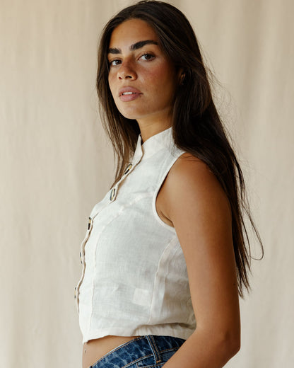 Elna Off-White Vest