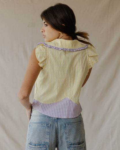 Pastel Picnic Yellow Shirt