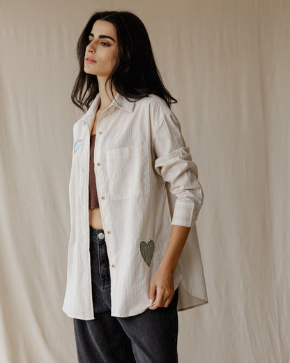 Sand Heart Stripe Shirt