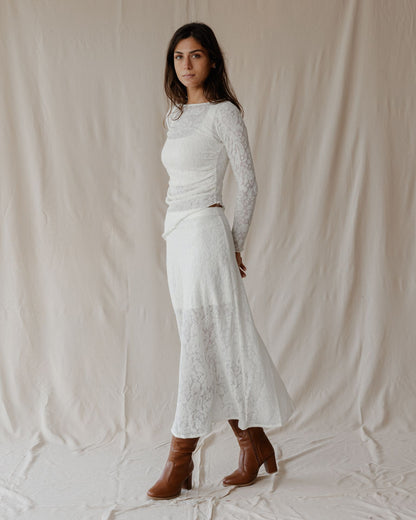 Top de Encaje Moonlight Marfil
