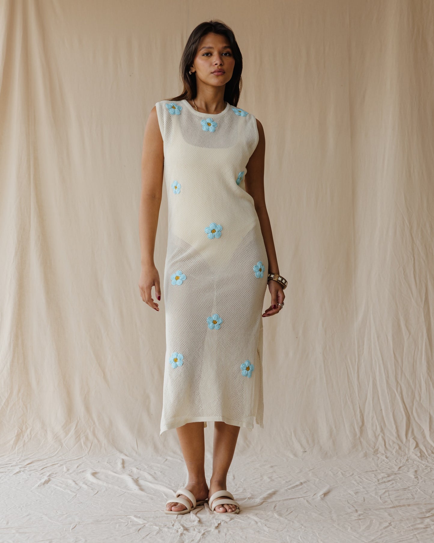 Off-White Daisy Drift Kleid