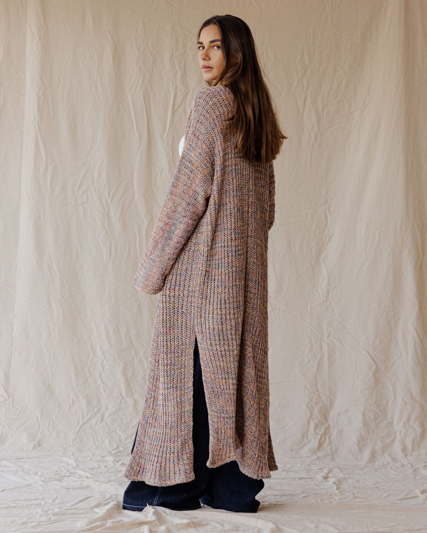 Cardigan Drift Rosa Polvoriento