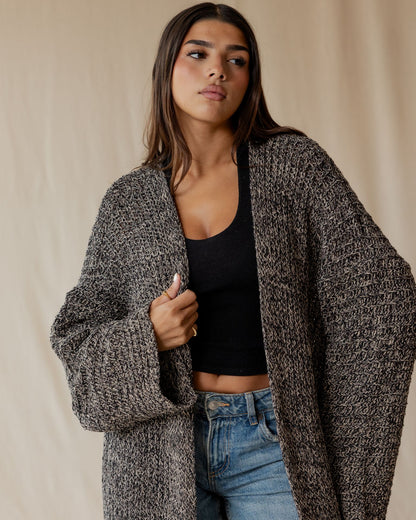 Mara Black Knit Cardigan