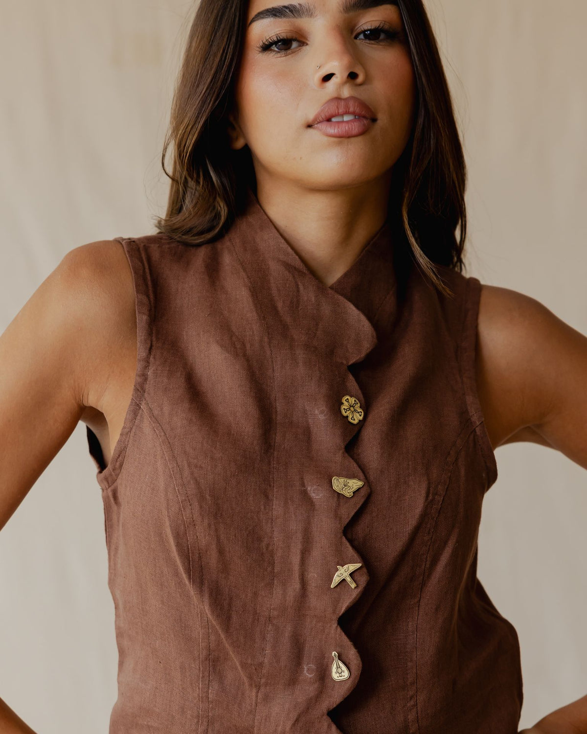 Rooted Brown Vest