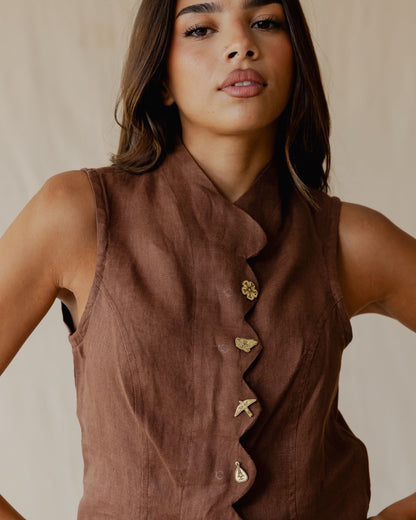 Rooted Brown Vest
