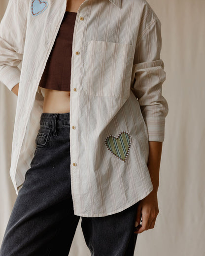 Sand Heart Stripe Shirt