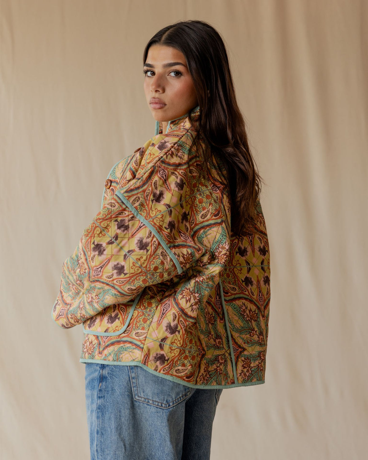 Citrus Courtyard Quilted Jacket