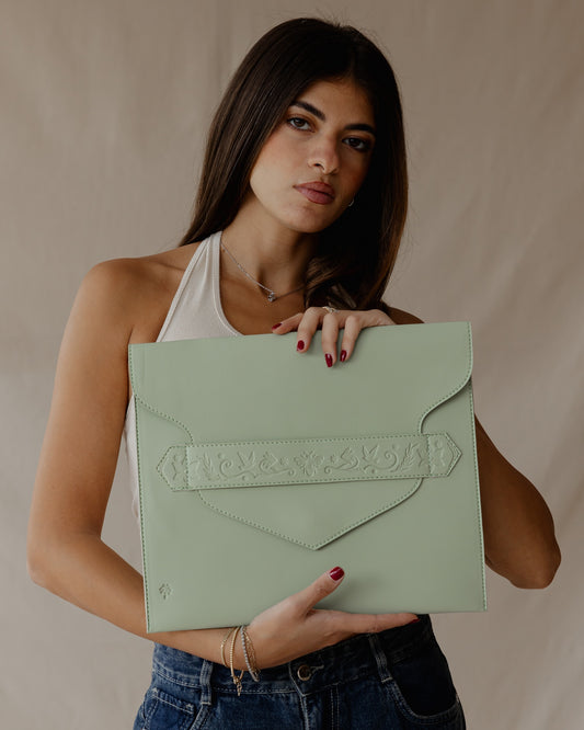 Secret Garden Laptop Sleeve Pistachio