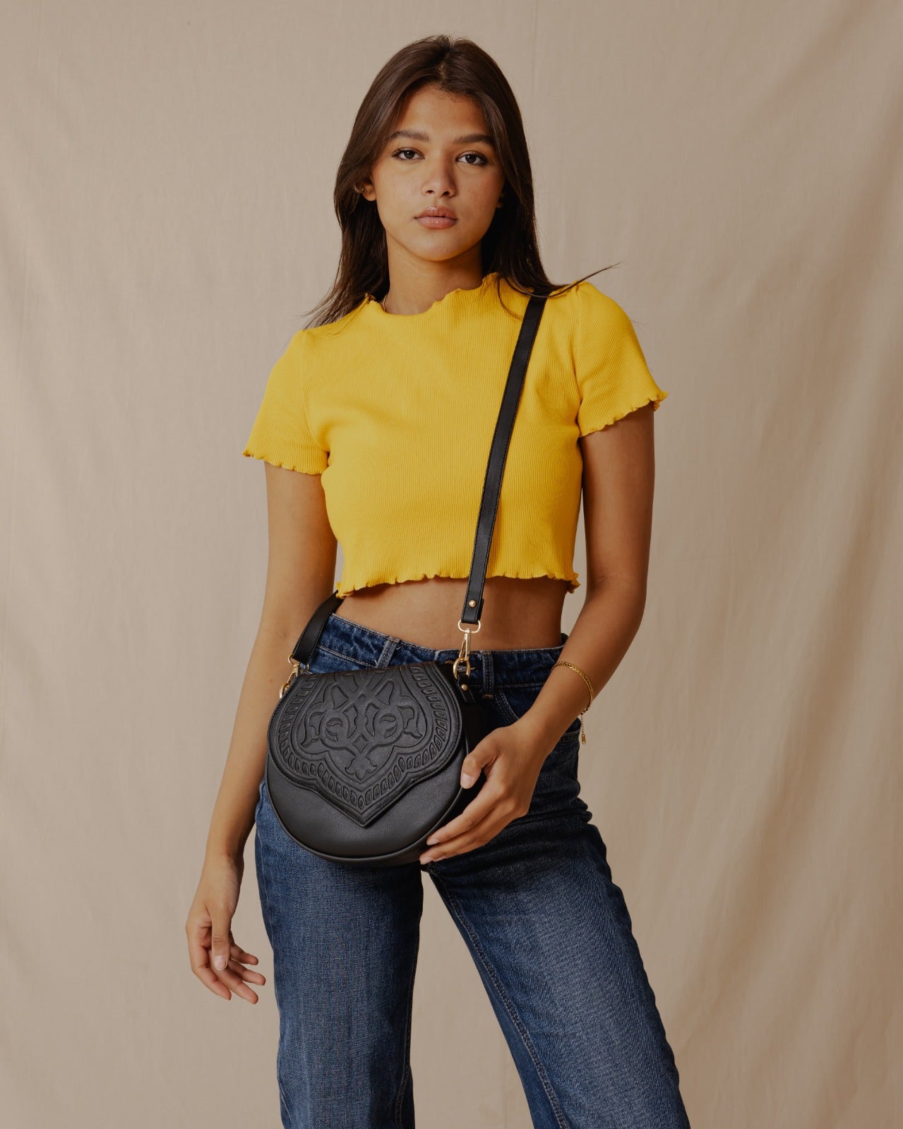 Bolso bandolera Jali negro