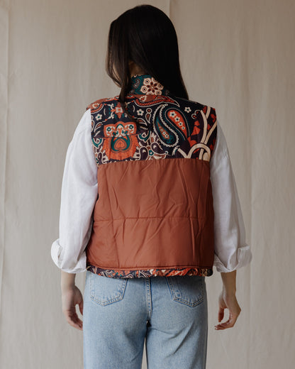 Colete impermeável Paisley Camel